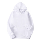 MR.R Sublimation Polyester Blanks White Hoodie Hooded Sweatshirt Cloth Unisex Style Pullover Casual Solid Color Sports Outwear Sweatshirts,XXL size MR.R