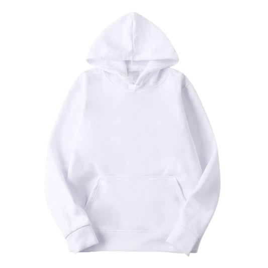 MR.R Sublimation Polyester Blanks White Hoodie Hooded Sweatshirt Cloth Unisex Style Pullover Casual Solid Color Sports Outwear Sweatshirts,XXL size