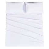 Mejoroom Full Size Sheet Sets - Hotel Luxury 1800 White Sheet - 16 Inch Deep Pocket Bed Sheets, Soft, Breathable, Wrinkle, Fade & Stain Resistant - 4 Piece (Full, White) Mejoroom