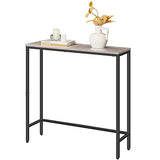 HOOBRO Narrow Console Table, 29.5" Small Entryway Table, Thin Sofa Table, Side Table, Display Table, for Hallway, Bedroom, Living Room, Foyer, Greige and Black BG75XG01 HOOBRO