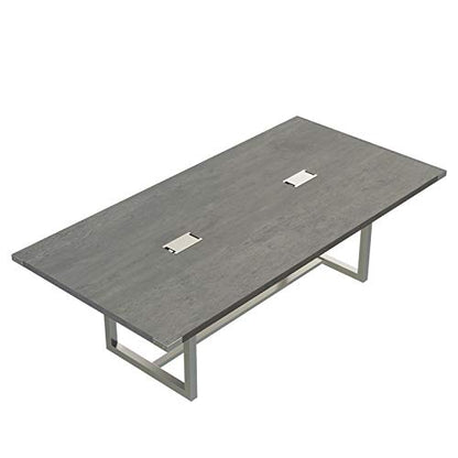 Mirella Conference Table Sitting Height - 8' Stone Gray - WoodArtSupply