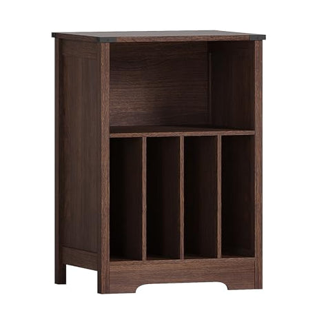 ChooChoo Record Player Stand, Vinyl Record Storage Cabinet, Turntable Stand Holds up to 160 Albums, Record Player Table Display Shelf for Living Room, Bedroom, Office, Walnut ChooChoo