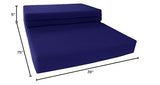 D&D Futon Furniture Shikibuton Trifold Foam Beds, Folding Mattress, Ottoman, Twin Size Royal Blue 75 x 39 x 6 Thick D&D Futon Furniture