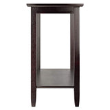 Winsome Genoa Console Table with Glass Top and Shelf, 40-Inch, Espresso, for Living Room, Hallway, or Entryway Winsome