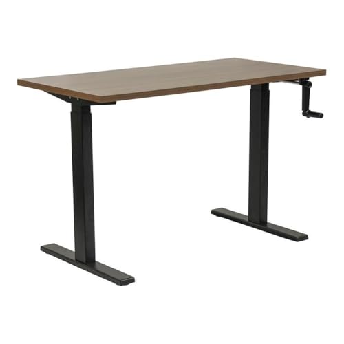 OS Home and Office Furniture 47.25" Wood Adjustable Height Desk in Danish Walnut American Furniture Classics