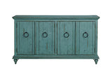 Martin Svensson Home Garden District Rustic Turquoise Solid Wood 65" TV Stand Martin Svensson Home
