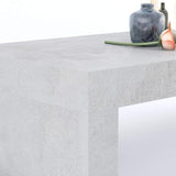 Mobili Fiver Evolution Tall Kitchen Bar Table Made in Italy | Space Saving, Counter Height Table for 6 | Modern Breakfast Bar Counter Top w/Cable Holder | Concrete Grey Effect | 70,9'' x 23,6" in Mobili Fiver