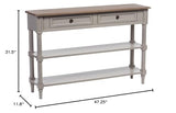 Baxton Furniture Studios Edouard French Provincial Style Distressed Two Tone 2 Drawer Console Table, White Wash Baxton Studio