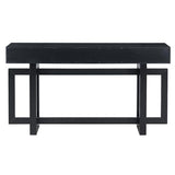 Contemporary Modern Entryway Console Table 57-Inch Extra Long Entry Sofa Table with Storage Drawers for Living Room Hallway, Black Amposei