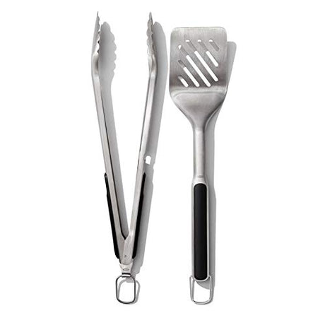 OXO Good Grips Grilling Tools, Tongs and Turner Set, Black OXO
