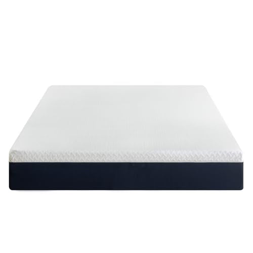 ZINUS 10 Inch Queen Cooling Comfort Hybrid Mattress [New Version], Fiberglass Free, Medium Firm Feel, Motion Isolation, Certified Safe Foams & Fabric ZINUS