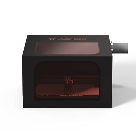 ACMER R20 Laser Engraver Enclosure, Fire-Resistant Protective Cover for Laser Engraving Machines up to 700×700×400 mm, Smoke Ventilation, Noise Reduction, Viewing Window ACMER