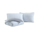 Nautica - Twin Quilt Set, Reversible Cotton Bedding with Matching Sham, Casual Home Decor for All Seasons (Coleridge Stripe Light Blue, Twin) Nautica