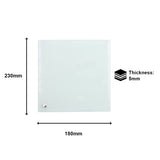 MR.R 2 piece 8'' Sublimation Blanks Glossy Glass Photo Frame,No Edge,Single Hole Picture Frame for Heat Transfer Printing MR.R