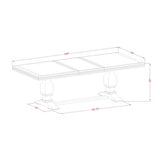 Luxe by East West Furniture NKMA9-AWA-36 9 Pieces Dining Room Set Includes a Rectangular Kitchen Table and 8 Light Beige Polyester Fabric Modern Dining Chairs, Antique Walnut Finish Luxe by East West Furniture