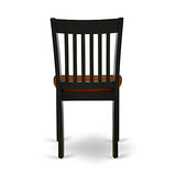 East West Furniture PFNO9-BCH-W 9 Piece Dining Room Table Set Includes a Square Kitchen Table with Butterfly Leaf and 8 Dining Chairs, 54x54 Inch, Black & Cherry East West Furniture