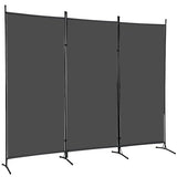 PayLessHere 3-Panel Folding Privacy Screen, 6 Ft Portable Room Divider for Separating Spaces,102" W x 70" H Freestanding Partition Room Panel,Grey PayLessHere