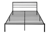 SHA CERLIN King Size Bed Frame with Headboard Shelf and Strong Metal Foundation, No Box Spring Needed, Black SHA CERLIN