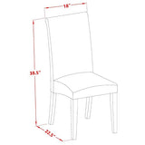 East West Furniture DOBA9-MAH-18 9 Piece Modern Dining Table Set Includes a Rectangle Wooden Table with Butterfly Leaf and 8 Brown Linen Linen Fabric Parson Chairs, 42x78 Inch, Mahogany East West Furniture