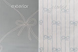 Beddy's Bow & Ribbon Themed Durable Zipper Bedding for Kids, Bed in a Bag, Baby Blue Comforter & White Pinstripe Sheets, Includes Pillowcase & Pillow Sham, Easy to Make & Wash Beddy's