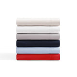 Tommy Hilfiger - Sheet Set, Cotton Percale Bedding with Matching Pillowcases, Crisp & Cool, Solid Home Essentials (Red, Queen) Tommy Hilfiger