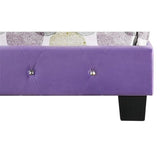 Glory Furniture Suffolk Velvet Upholstered Twin Bed in Purple Glory Furniture