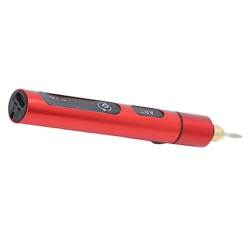 Electric Engraving Pen with 4 Bits,3 Gear 5V 10W Cordless Etching Engraving Machine, USB Rechargeable Mini Micro Professional Rotary Tool for Jewelry Wood Metal Glass Stone Grinding Carving(Red) PerGar