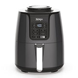 Ninja Air Fryer, Roast, Bake, Air Fry, Roast, Broil, Reheats, & Dehydrates, 4-in-1, Fries, Frozen Food, Veggies, and Juicy Meat, Less Oil, Easy Meals, Healthy Meals, Compact, 4 QT, Grey, AF101 Ninja