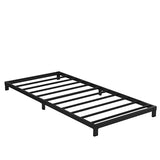 Cieemine 5 Inch Low Bed Frame Twin, Heavy Duty Twin Bed Frames Low Profile, No Box Spring Needed, Easy Assembly, Noise Free, Black Cieemine