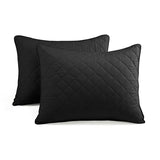 Lush Decor Ava Diamond Oversized Cotton Quilt Set, 3 Piece Set, Full/Queen, Black - Soft & Cozy Quilted Bedding Set - Queen Quilt - Black Bedspread - Traditional, Farmhouse & Minimalist Bedroom Decor Lush Decor