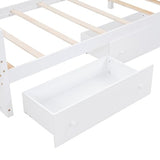 Ball & Cast L-Shaped Space-Saving Twin Low Loft with Platform Bed,Bunk Bedframe W/Full Safty Guardrails & 7 Drawers,Sturdy Construction,Easy Assembly,Functional Bedroom Set for Boy Girl Keens,White Ball & Cast