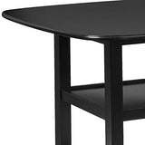 Homelegance Norman 5-Piece Counter Height Dining Set with Two Display Shelves, Black Homelegance