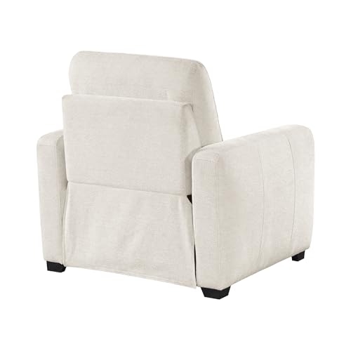 Lexicon Modern Power Recliner Chair with One-Touch Control and Charging Ports, Chenille Home Theater Seating, Wall-Hugger Reclining Chair for Living Room/Bedroom/Office, Easy Assembly, Beige