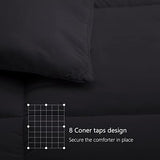 TEXARTIST Premium 2100 Series Queen Comforter All Season Breathable Black Comforter Soft 4D Spiral Fiber Quilted Down Alternative Duvet Insert with Corner Tabs Luxury Hotel Style (88"x88") TEXARTIST