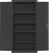 Sandusky Lee CA41361872-09 Classic Garage Storage Cabinet, Steel Utility Cabinet with Adjustable Shelves, 72"H, Black Sandusky
