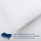 Casa Platino Quilted Bedding Comforter Twin Size - Duvet Insert with 8 Tabs - Super Soft, Comfy & Cozy All Season Twin Size Comforter - Down Alternative Bed Comforters - 66"x88", White Comforters Casa Platino