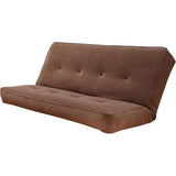 Pemberly Row 8" Full Size Spring Futon Mattress Replacement, Linen Fabric Sleeper Sofa Bed Mattress, Marmont Thunder Mocha Brown-Frame Not Included Pemberly Row