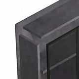 CraftThink Modern 6-Tier Glass Door Bookcase - Stylish Freestanding Display Cabinet for Living Room Storage CraftThink