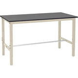 Global Industrial Adjustable Height Workbench Square Tubular Leg, Phenolic Resin Safety Edge, 72" W x 30" D, Tan Global Industrial