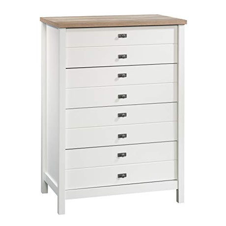 Sauder Cottage Road 4-Drawer Chest, Soft White finish, L: 32.44" x W: 19.29" x H: 44.92" Sauder