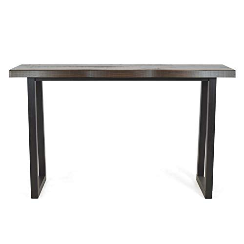 Jennings Solid Wood Live Edge Sofa Bar Table in Cherry and Ebony Finish