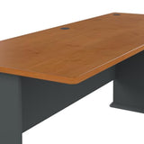 Bush Business Furniture Series A 72W Desk in Natural Cherry and Slate Bush Business Furniture