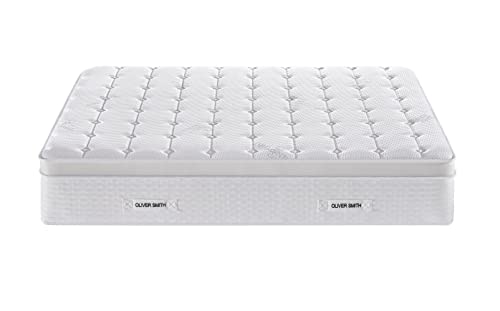 Oliver & Smith Twin Mattress- 14 Inch Hybrid Twin Size Mattress with Pocketed Coil Spring with High Density & Comfort Cold Foam- Eco-Friendly, Breathable Mattress Twin Size- Firm Mattress OLIVER & SMITH SINCE 1921