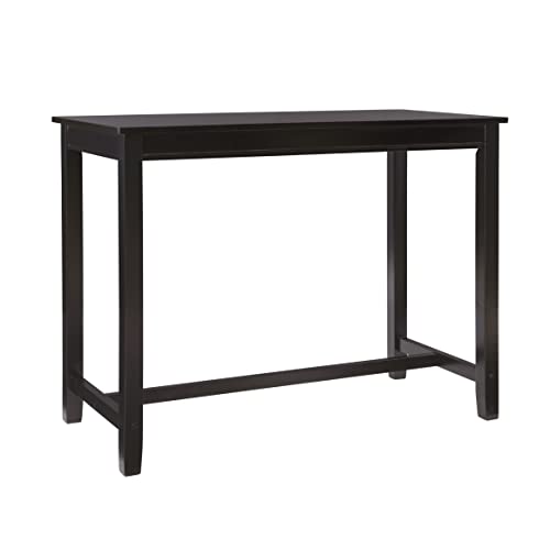 Linon Black 36 inch Counter Height Pub Claridge Table - WoodArtSupply