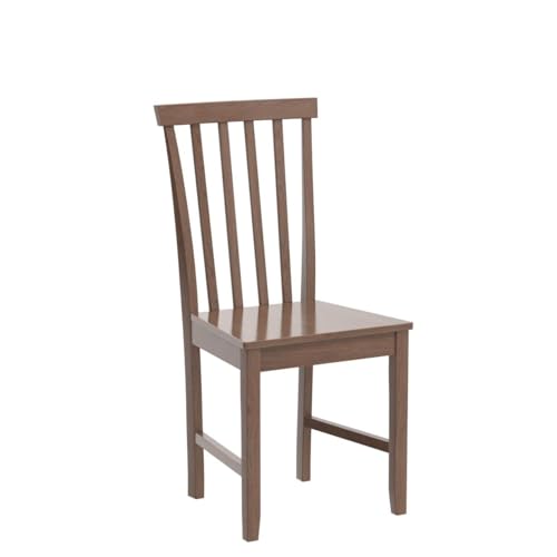 Giantex Wood Dining Chair Set of 4, Farmhouse Wooden Dining Side Chair with High Slat Back, Rubber Wood Legs, Armless Kitchen Chairs, Wood Dining Room Chairs Giantex