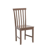 Giantex Wood Dining Chair Set of 4, Farmhouse Wooden Dining Side Chair with High Slat Back, Rubber Wood Legs, Armless Kitchen Chairs, Wood Dining Room Chairs Giantex