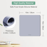 Calogy Heat Press Mat Silicone 15x15 inch, Heat Press Pad Resistant Fireproof 0.34in Thickness, Double Sided Easy Washable Mat for Vinyl Ironing Insulation Transfer Crafting Sublimation Projects Calogy