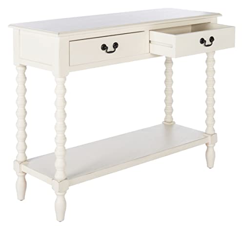 Safavieh Home Collection Athena Distressed White 2-Drawer Console Table SAFAVIEH
