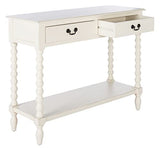 Safavieh Home Collection Athena Distressed White 2-Drawer Console Table SAFAVIEH