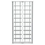 Coaster Home Furnishings Montara Tempered Glass Wine Storage Display Curio Cabinet with Led Lighting Chrome Coaster Home Furnishings